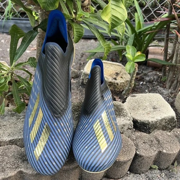 adidas X 19+ FG. Rare. F35320 Size 11 US Soccer Cleats (Black Gold Blue)